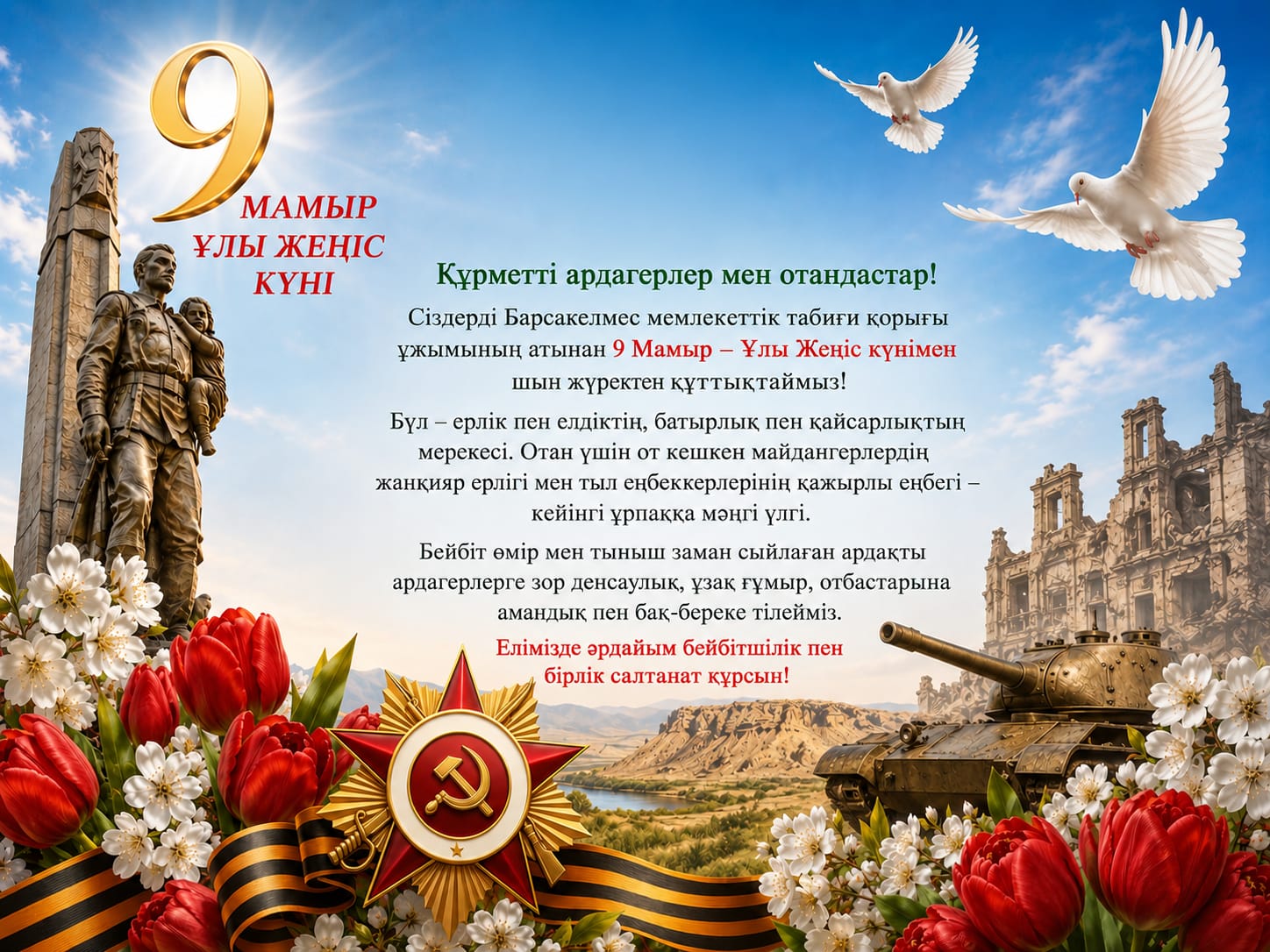 9 мамыр Ұлы Жеңіс күні құтты болсын!