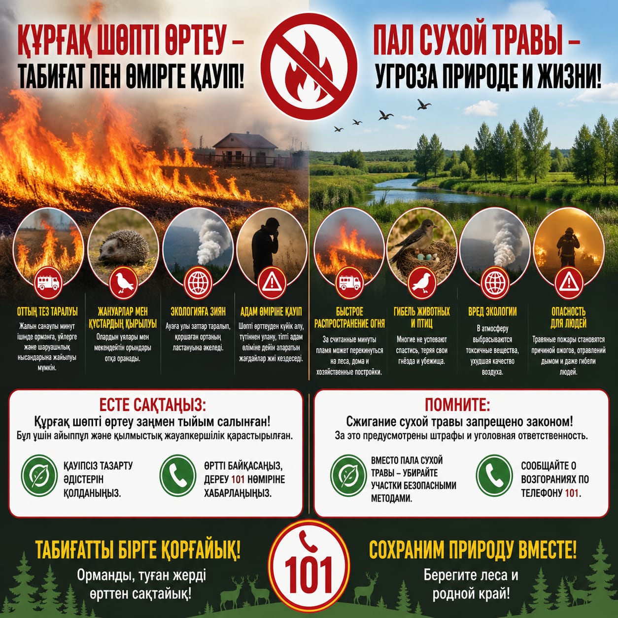 Өрттің алдын алу - ортақ жауапкершілік.