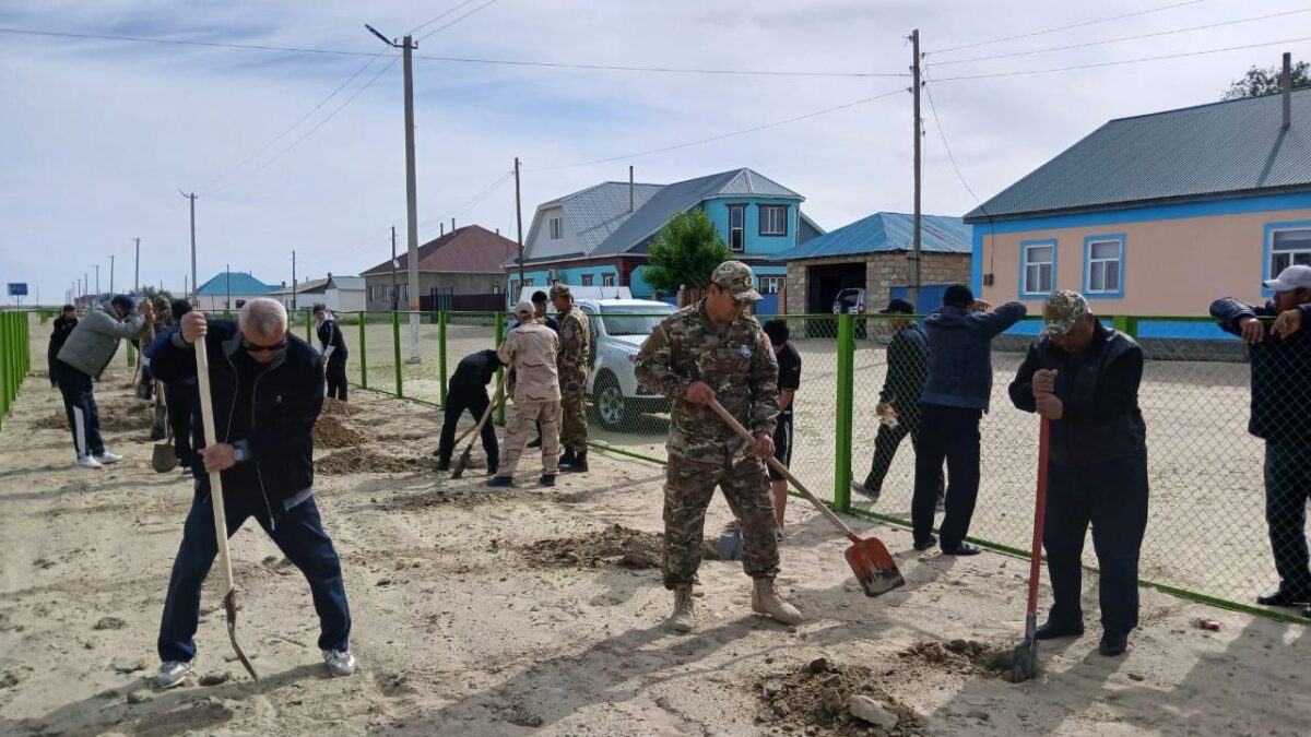 В селе Каратерень проведены работы по посадке деревьев