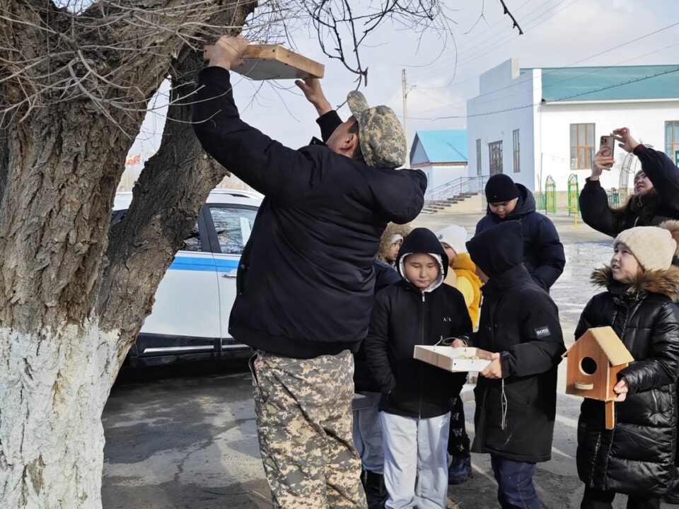 Құстарға ұя орналастыру бойынша экологиялық іс-шара өткізді