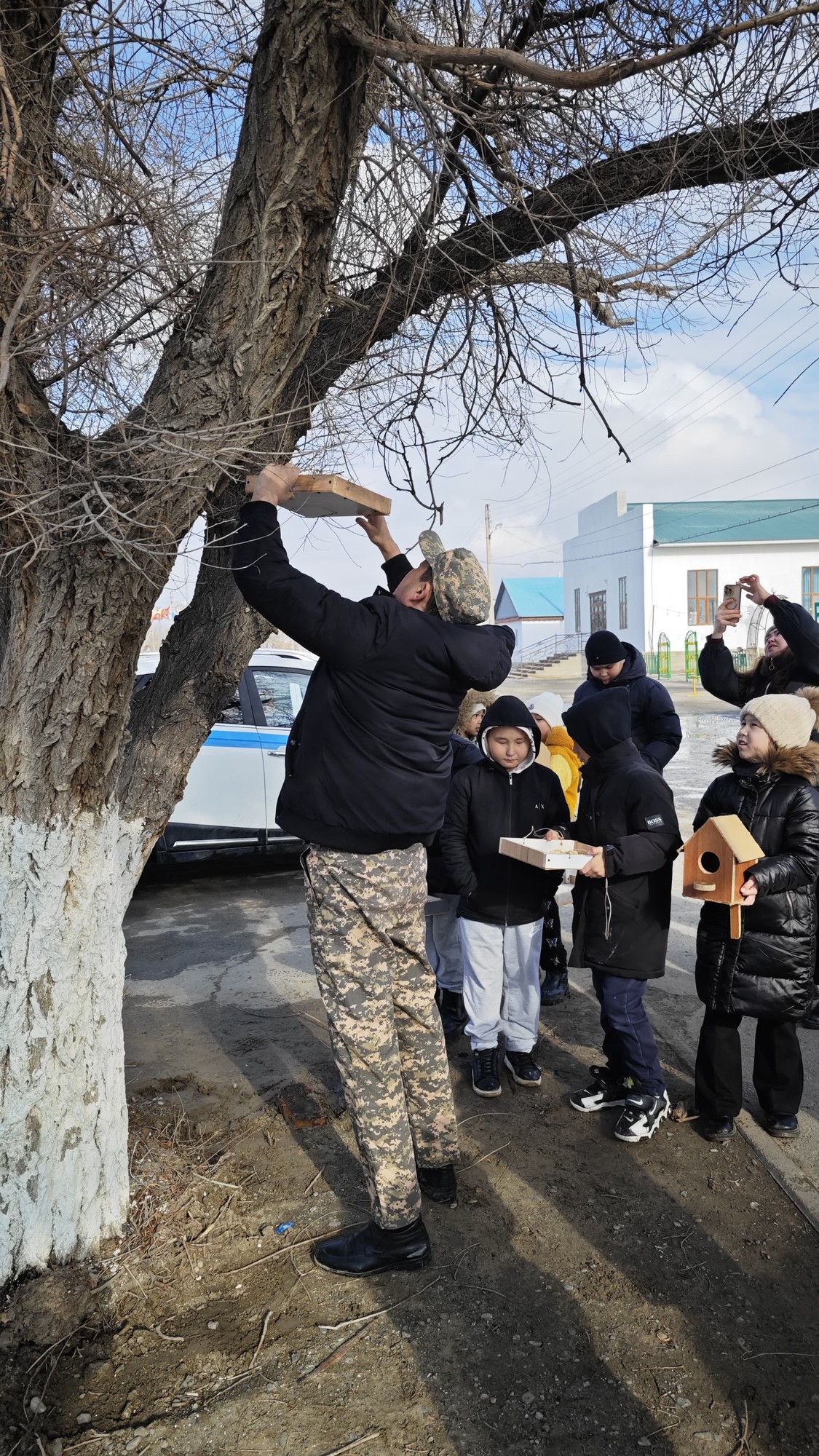 Была проведена экологическая акция по размещению скворечников