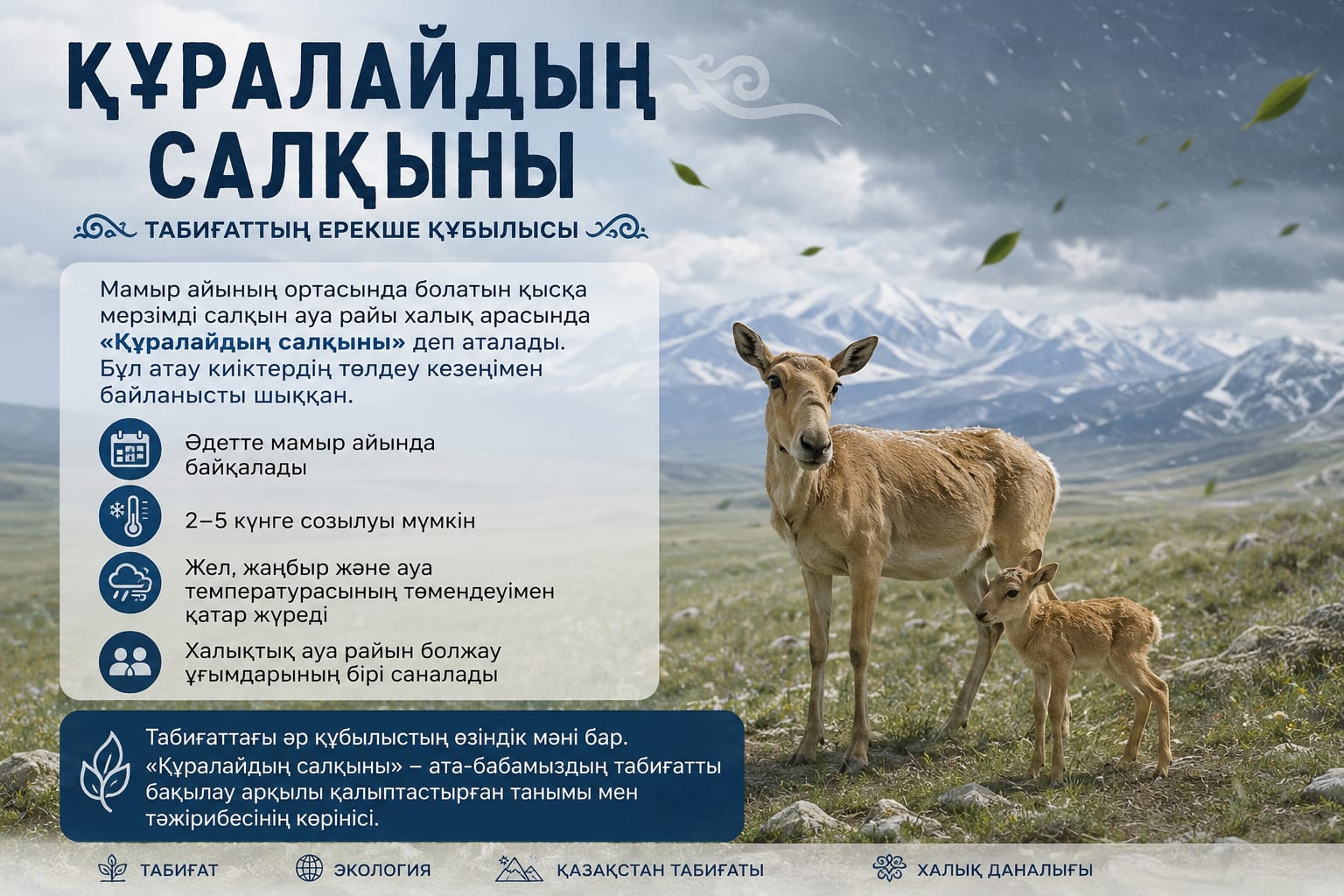 «Құралайдың салқыны» - сезонное природно - климатическое явление