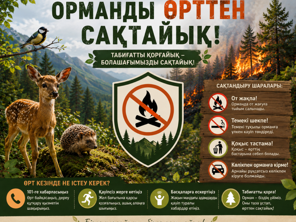 Өрт қауіпсіздігін сақтайық!